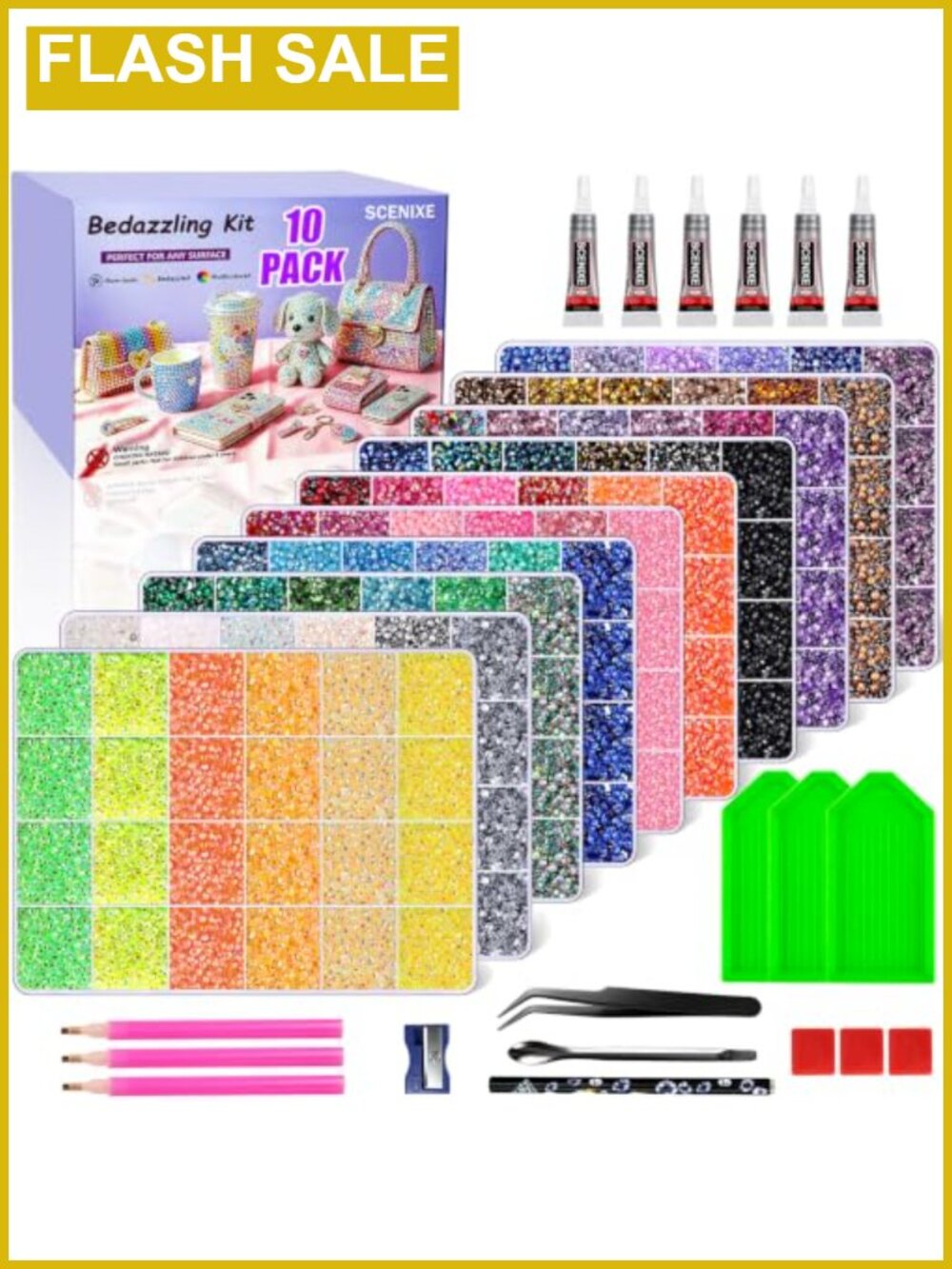 110000Pcs 60 Colors Resin Jelly Rhinestones Bedazzling Kit